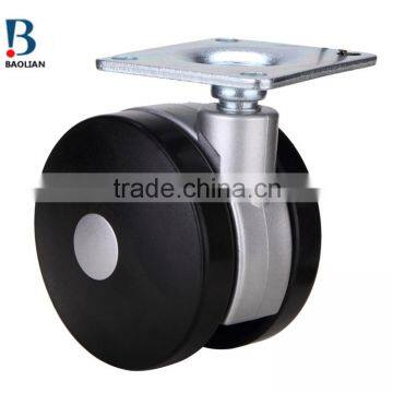 2016 Newest 3-inch Black Metal Plate Nylon Plastic Rivet Swivel Caster With Brake photo-3