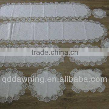 Lace trim tablecloth