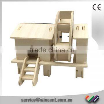 Small Quantity Wholesale Solar Wood Mini Watermill