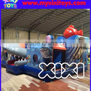 Ocean animals theme inflatable playground for kids, inflatable jumping bouncer