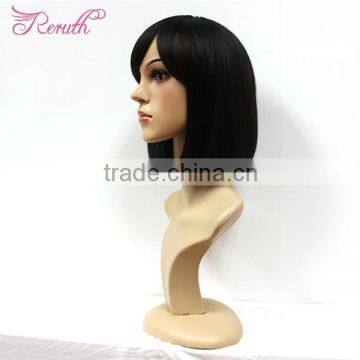 Fashion Black Short Bob Style Cheap Full Lace Human Hair Wig photo-2