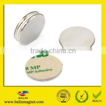 High quality disc magnet with adhesive