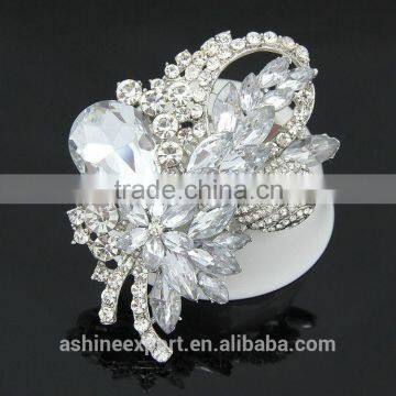 Bright bridal bulk crystal rhinestone flower brooch/handmade rhinestone brooch