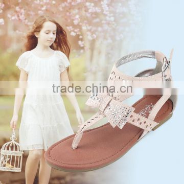 2016 new female sandal summer European trade pinch Kenny small stone sandals for middle school students