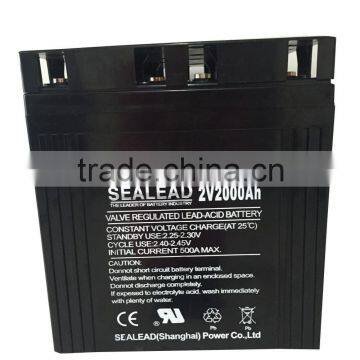 Low Self-discharge 2v 1500ah 2000ah Battery Valve Regulated Solar UPS System Backup Batteries Bank Energy Solution