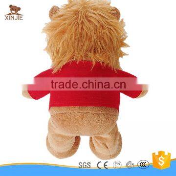 Customize Plush Stuffed Brown Lion Soft Toy With T-shirt photo-3