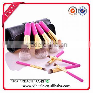 2016 hot sale 8pcs makeup brushes set with red handle