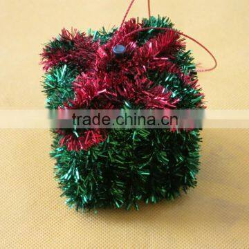 8X8X10cm PET classic gift box Christmas hanging decoration