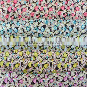 2014 Hot sell colorful design rayon woven fabric for lady dress