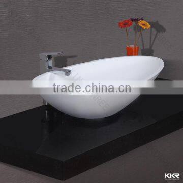 Oval Solid Surface Undermount Bathroom Vanity Bar Sink photo-6