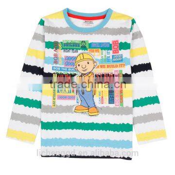 (AC4483) Boys t shirts cartoon fireman children t shirts Toddler clothes fashion children clothes striped novakid boys t-shirts