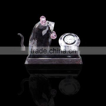 Hot 2016 mouse crystal desk clock