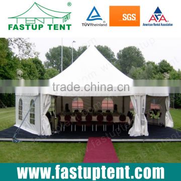 Hot selling hexagonal pagoda pinnacle tent transparent roof cover