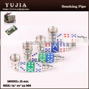 Guangzhou YuJia 2015 newly wholesale dice smoking pipes have good price JL-021