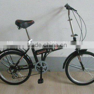 20" steel black folding bike