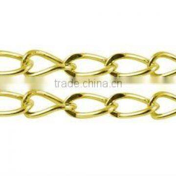 Cheap Jewelry Chains Iron Side Twist Chain for Jewelry Making(CH-DK0.7-G-FF)