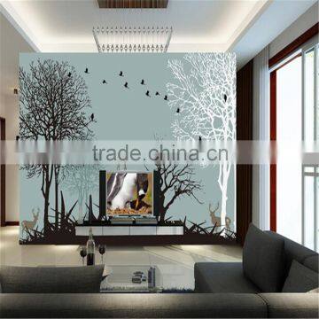 Digital printing grey mural wallpaper