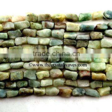 Green Aventurine ( Light) Hand Knapped Rectangle Nuggets