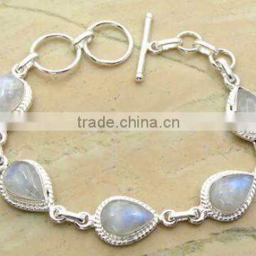 AMAZING ! sterling silver RAINBOW MOONSTONE bracelets,sterling silver jewelry wholesale