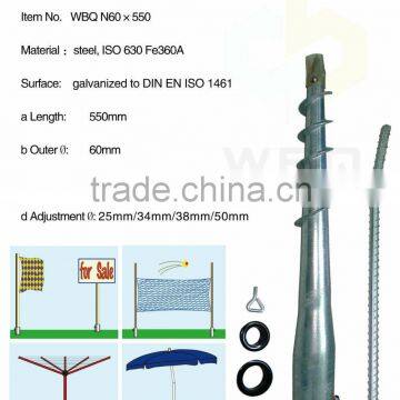 Ground screws for solar mounting N65 x 550