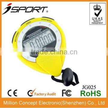 chronograph sports timer waterproof anti-shock CE RoHs large digital LCD display