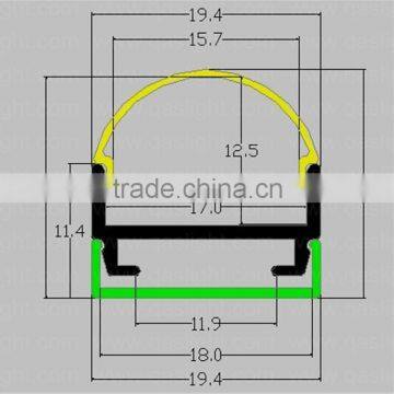 QS-A57 19x19mm LED Aluminium Profile With Flange Used For Pendant Light photo-5