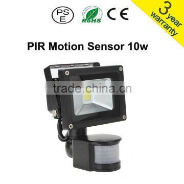 floodlight 10W with PIR sensor CE ROHS 3 years warranty