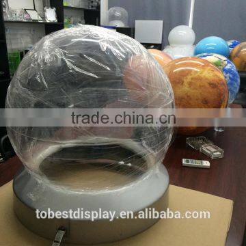 Customized size acrylic transparent ball, clear acrylic ball with base, decoration clear acrylic balls