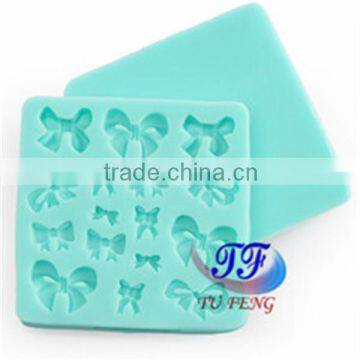 Cake decorating tools blue bowknot silicone mold for fondant
