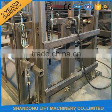 3.4m 1000kgs Guide Rail Hydraulic Lead Rail Freight Lift photo-5