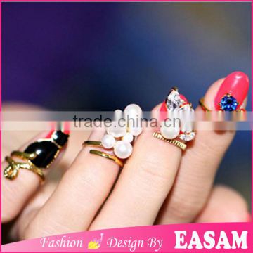 Fashion nail decoration finger nail ring