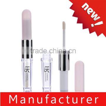 New Promotion Unique Double Side Cosmetic Pink Plastic Lip Gloss Tube