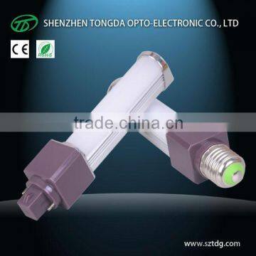 fast shipping 6w 2-pin/4-pin g24 plc led lamp pure white