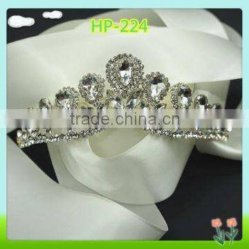 Wholesale bling bling rhinestone tiaras flower crowns