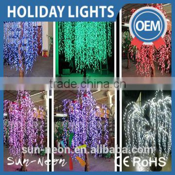 Ce/rohs Low Voltage Led Outdoor Willow Tree Light For Christmas