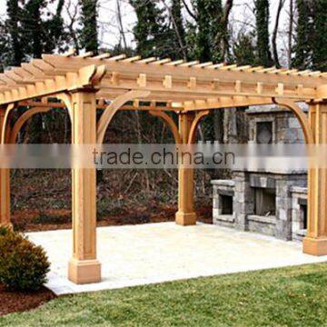 Recycled Backyard Outside Hollow Composite Wood Decking Wpc Decking Metal Pergola photo-2