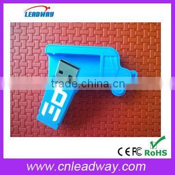 OEM PVC Mini Truck Shape USB Flash Drives thumb pen drives memory stick disk gift 2GB 4GB 8GB 16GB 32GB