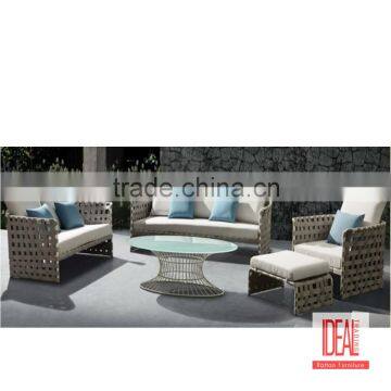 Manufacturer Wholesale Iron n Aluminum Frame Garden Sectional Sofa/Lounge Furniture/ Cheap Outdoor Wicker Rattan Furniture Set photo-2