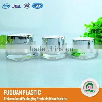 15ml Acrylic double wall crystal jars for cosmetics