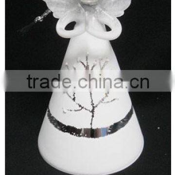 Chirstmas White Hanging Glass Angel with Trees