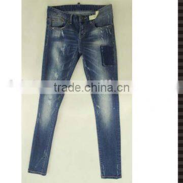 Ladies Jeans Top Design With Multiple Washing Effects photo-2