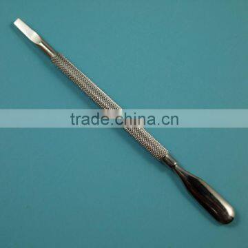 GT-055JLH Stainless steel 2 in 1 double ended nail care cuticle pusher/ manicure tools