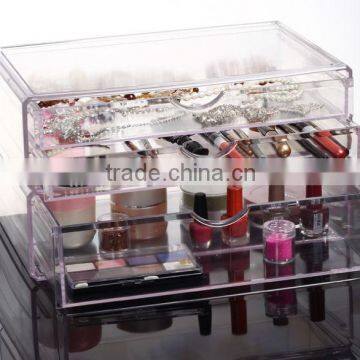 acrylic makeup organizer clear box cosmetic cases