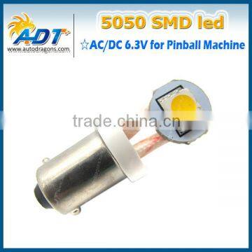 AC6.3V car LED Bulbs ,T10 194 w5w #555 1 SMD LED AC smd led 6.3v pinball