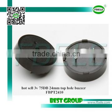 hot sell 3v 75DB 24mm top hole buzzer FBPT2410