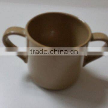 Rick husk fiber two handles cup