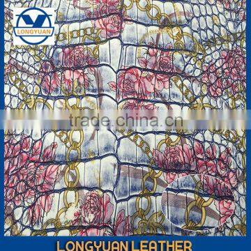 Flower Print Leather Flowers for Shoes photo-3