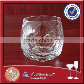 Handblown high white glass 320ml pineapple shaped drinking glass cups