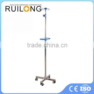 Hospital Cheap Stainless Steel Infusion Mobile Hook IV Pole