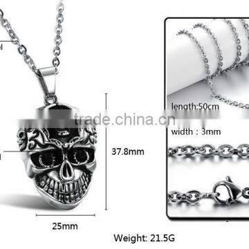 Fashion Black Stainless Steel Jewelry ,stainless Steel Skull Pendant photo-2